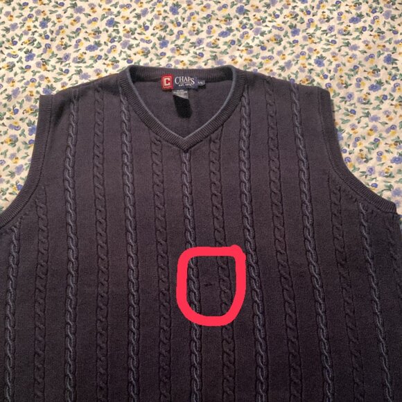 Chaps Cable Knit Sweater Vest – Size Large - Picture 6 of 6